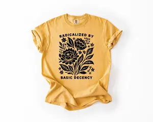 Comforts Colors Radicalized By Basic Decency T-shirt, Girl Power Sweatshirt, Political Protest Tee, Liberal Feminist Top, Progressive Gift