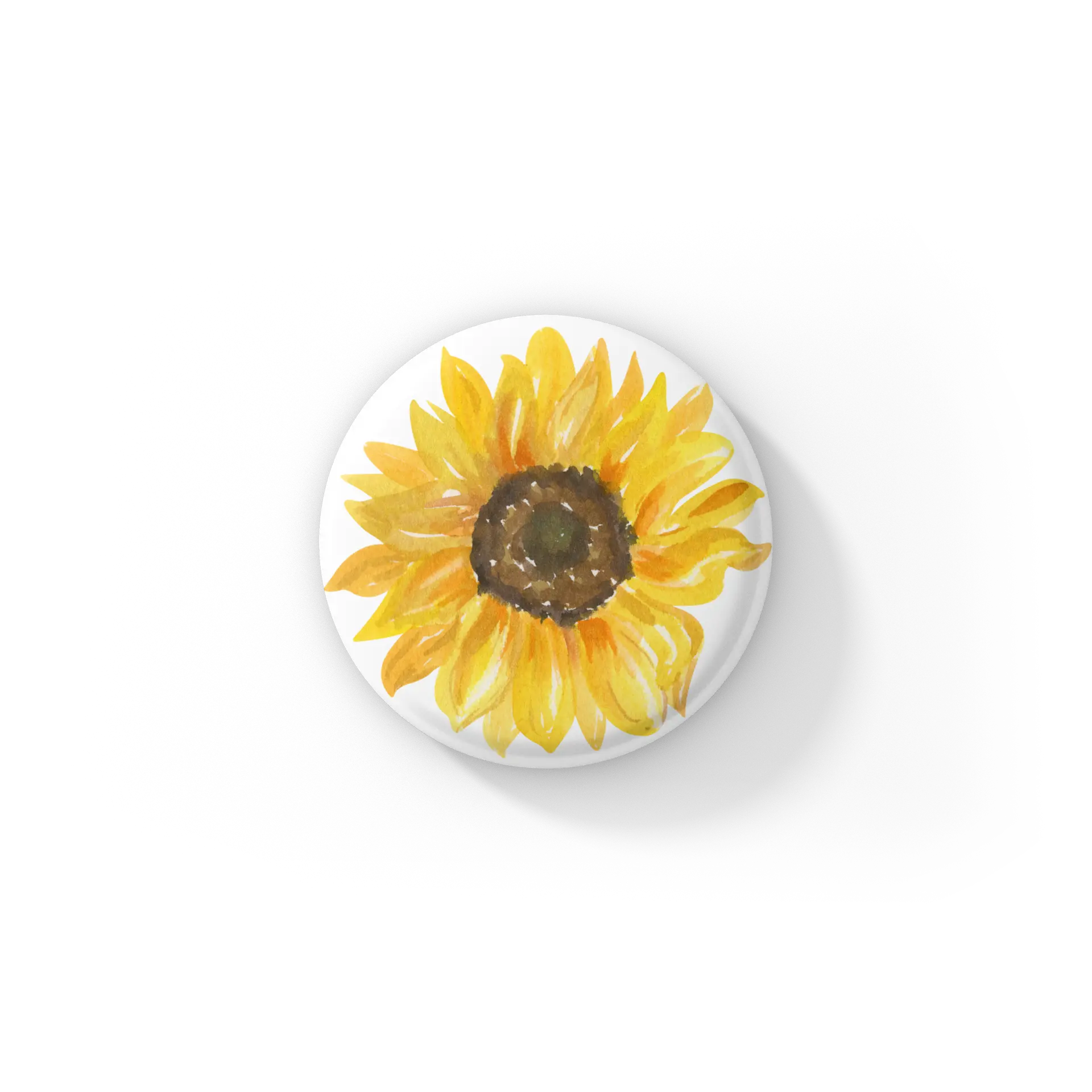 Sunflower Pin Pin Back Button, Magnet, Keychain