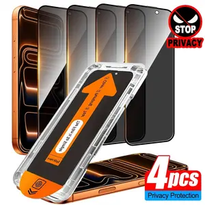 Privacy Tempered Glass Screen Protector for iPhone 17 16 Pro Max 17 Air 17pro 15 14 13 12 11, Bubble-Free Installation, Anti-Drop Protection, Shockproof, Protective, Smartphone Accessories
