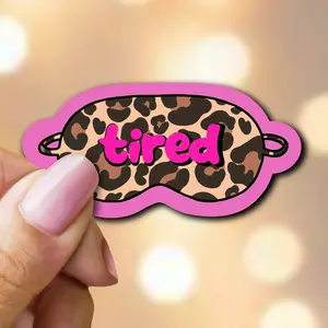 Tired Girl Sticker | Sleepy Girl Sticker
