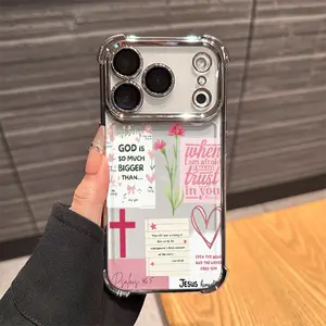 Cross Phone Case TPU for iPhone17AIR 17PRO 16PRO 15PRO MAX  14 PLUS 13PRO 12 11PRO XS MAX X XR Samsung Galaxy S25 Ultra S24 S23 S22 Plus