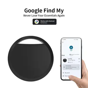 Android Bluetooth Tracker Tag – 40m Long Range Finder for Keys, 75dB Loud Ring Even in Noisy Kitchen/Basement, CR2032 Battery 1.5 Year Life for Pet Collar & TV Remote, IP67 Waterproof Round Smart Tag Work with Google Find Hub