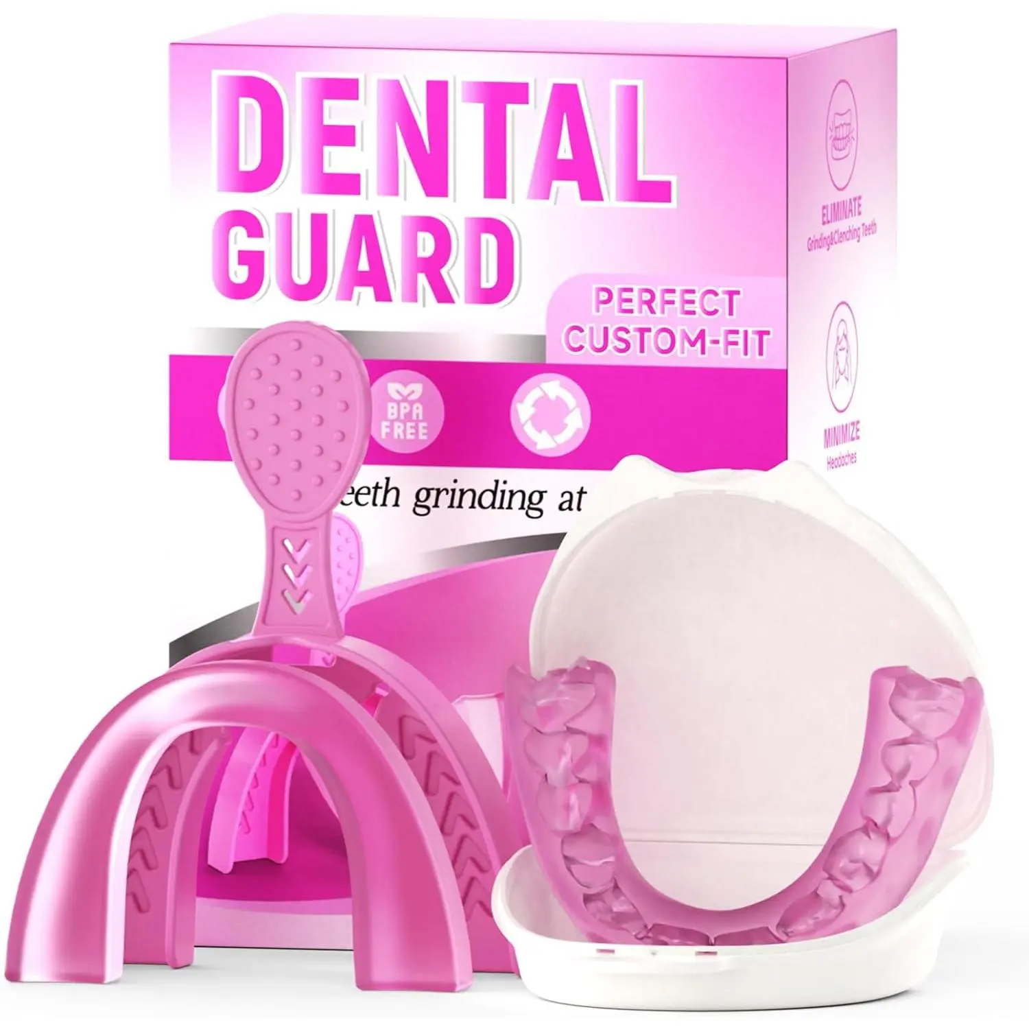 Upgraded Mouth Guards for Grinding at Night,2Pack,Standard Size, Professional Night Guard withFitting Tray, Comfortable Mouth Guard for Clenchingat Night