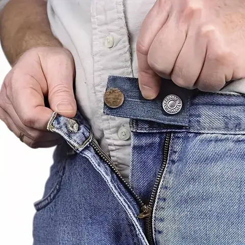 Expandable Waist Extender, 4 Counts/set Elastic Long Buckle, Perfect for Jeans, Pants & Belts, Quilting Supplies & Pants Accessories, Safety Pin
