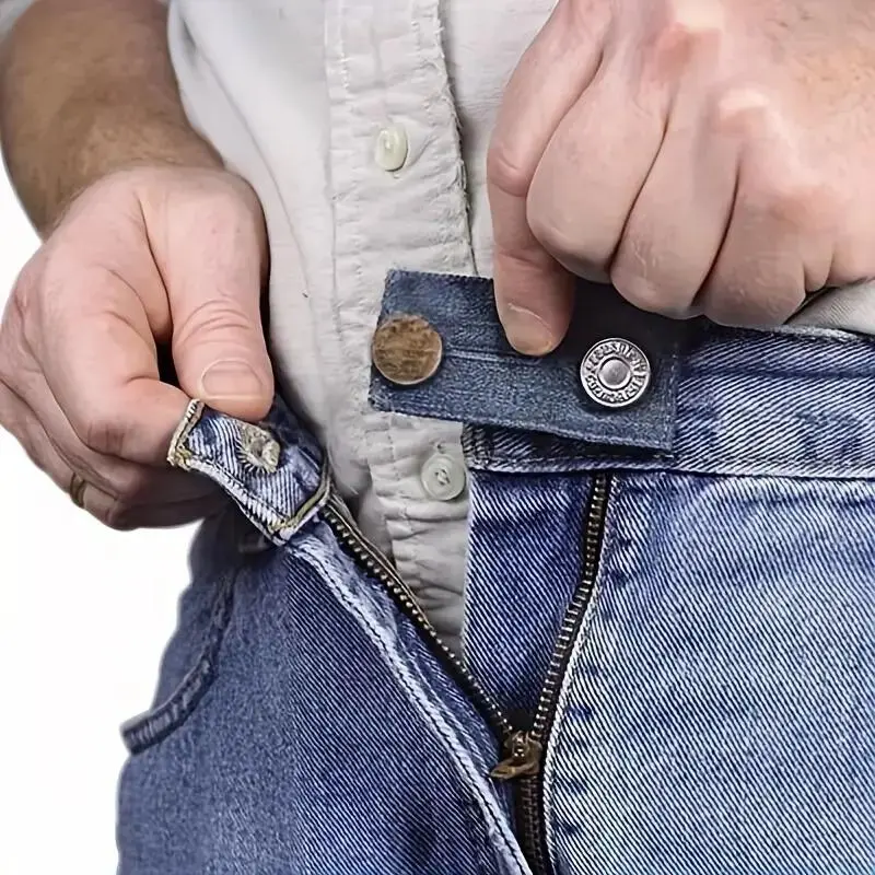 Expandable Waist Extender, 4 Counts/set Elastic Long Buckle, Perfect for Jeans, Pants & Belts, Quilting Supplies & Pants Accessories, Safety Pin