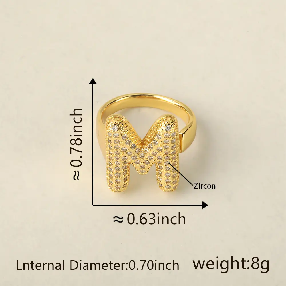 Golden letter M