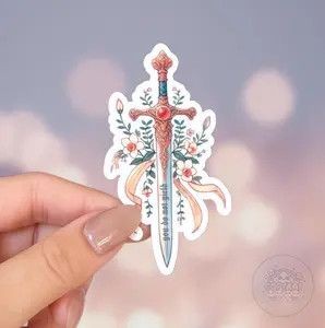 You Do Not Yield Sticker, Throne Of Glass Aelin Sticker, SJM, Bookish Vinyl Stickers, Stickers for Bottles, Journals, Kindle, Book Sticker