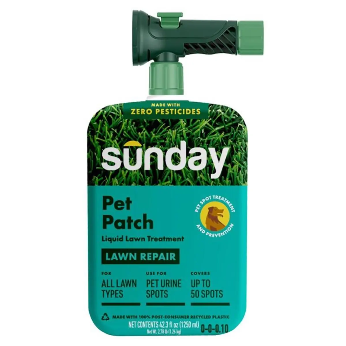 212 MAIN Pet Patch All-Purpose Lawn Fertilizer - 2500 sq ft Coverage for All Grasses, Garden Lawn Care & Soil Remedy Solution with Liquid Treatment
