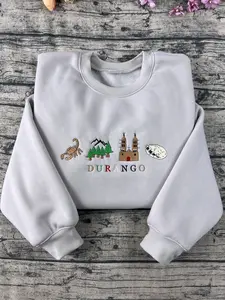 Durango Embroidered Sweatshirt, Mexico Culture Machine Embroidery, Taco Scorpion art