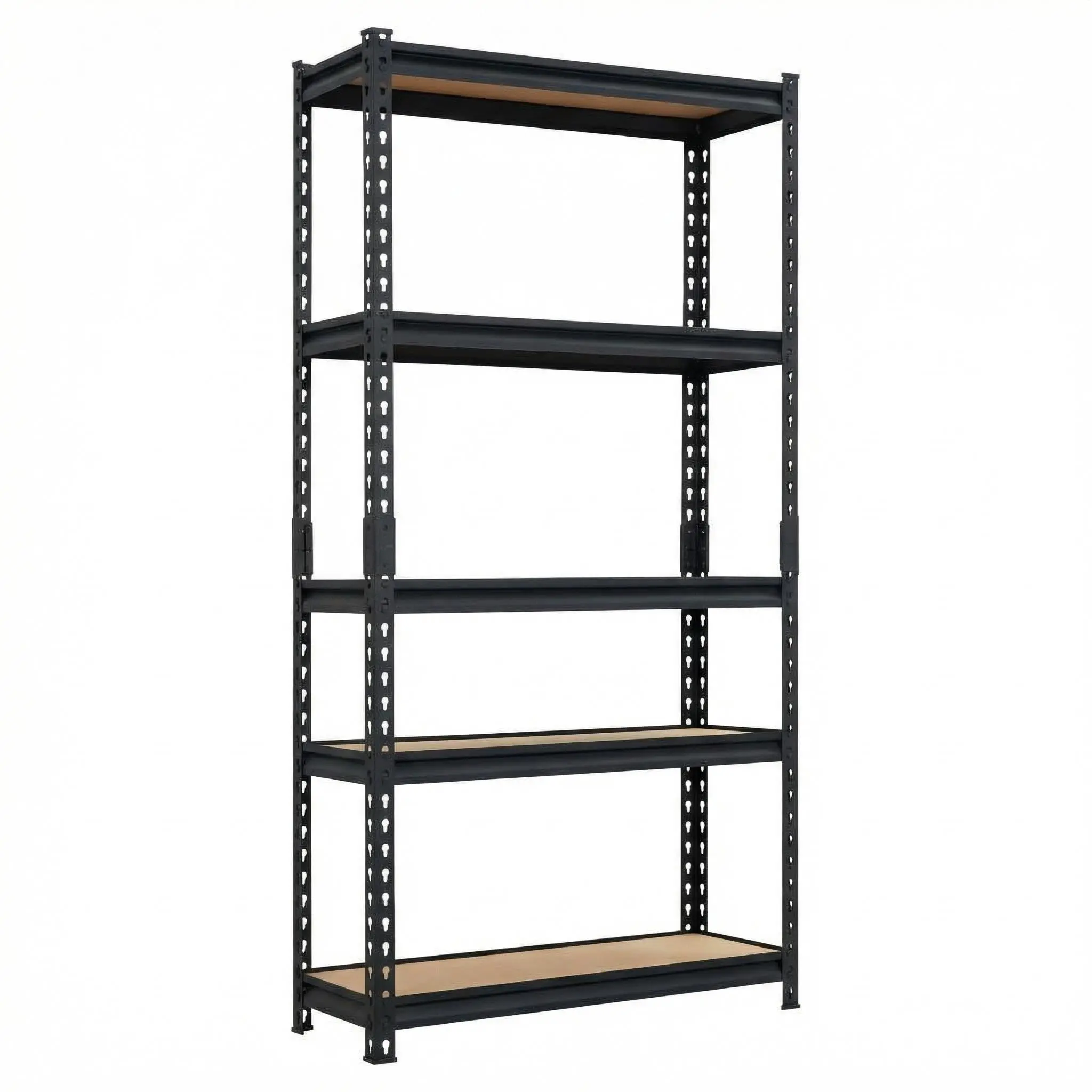 Adjustable Storage Shelving Unit, 5-Tier Metal Storage Shelves, 2000 LBS Heavy-Duty Garage Shelve, 30'' x 12'' x 60'' Shelf Organizer for Garage, Kitchen, Bathroom Laundry, Closet (Black)