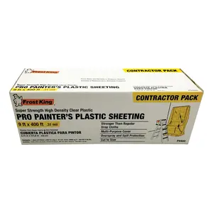 Frost King 5004636 Pro Painters Clear Plastic Sheeting Roll for Multi-Purpose ,400 ft. x 0.31 mil