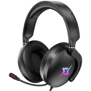 Gaming Headset with Microphone for PC, PS4, PS5, Switch, Xbox One, Xbox Series X|S - 3.5mm Jack Gamer Headphone with Noise Canceling Mic-908 black