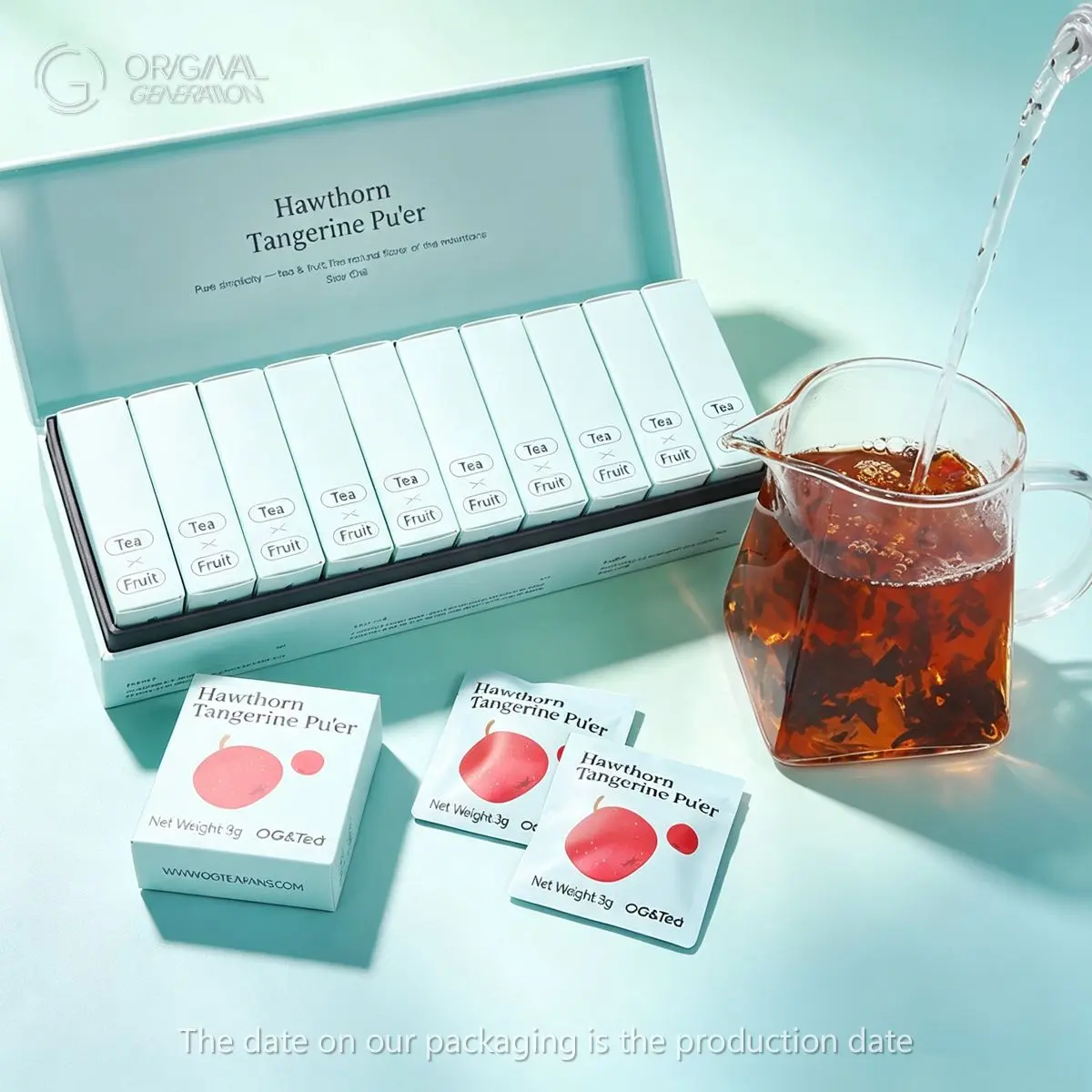 Hawthorn Tangerine Puer Tea 90g (3g×30pcs) One Piece Is Enough For Whole Day Hawthorn Sun Dired Tangerine Cooked Puer