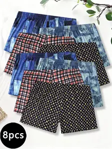 8-pack loose fit boxers with no restraint, perfect for free movement.