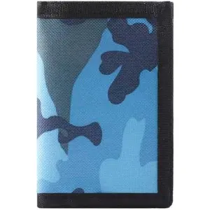 Wallet, Canvas Outdoor  Wallet for , Unisex, Blue, Camouflage, Zipper, Lightweight, 3 Card Slots, 1 ID Window, 1 Zipper Purse, 1 Big Bill Compartment