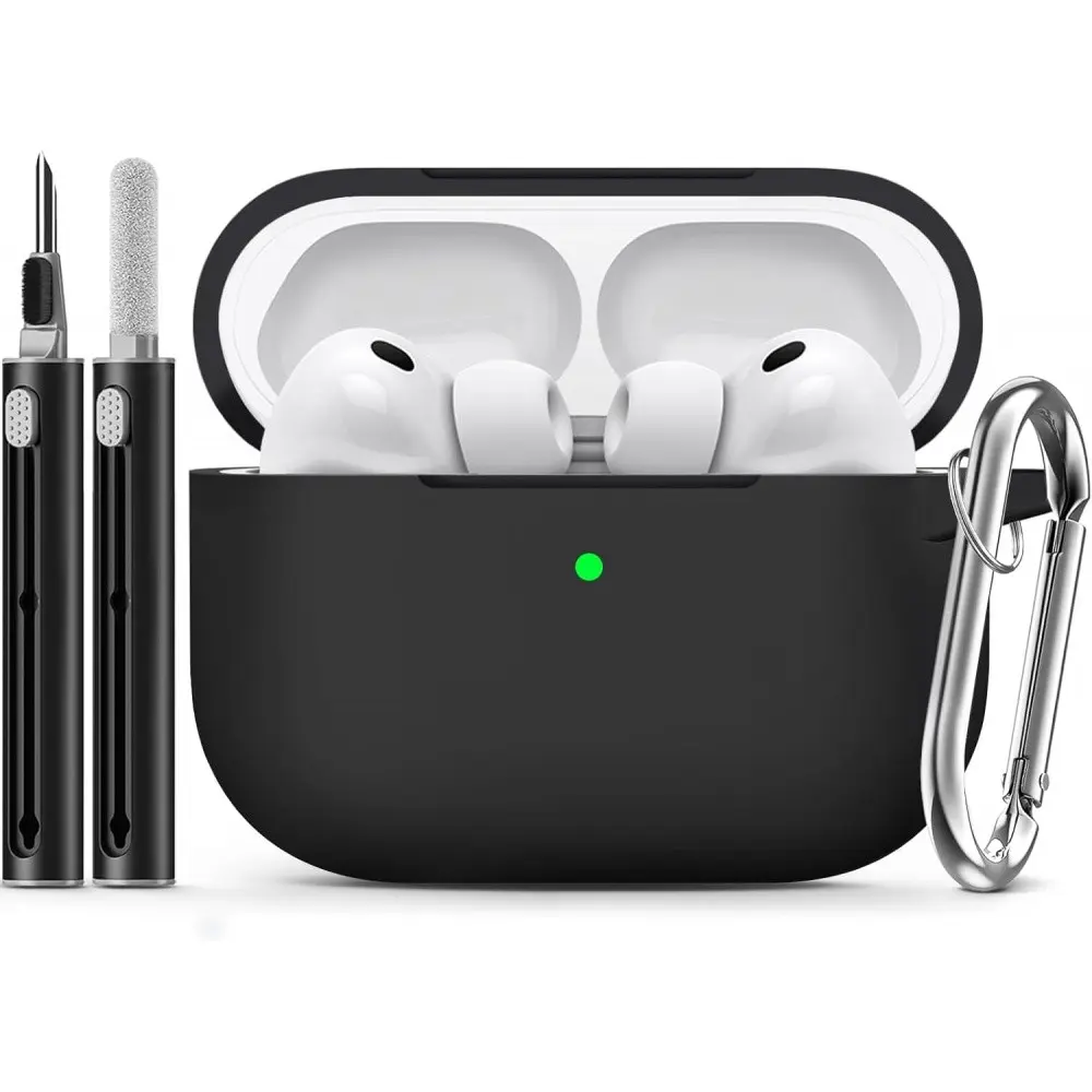 AirPods Pro 3 Case with Cleaner Kit, Soft Silicone Earphone Protective Cover, Compatible with AirPods Pro 3rd Gen, Design, Protection
