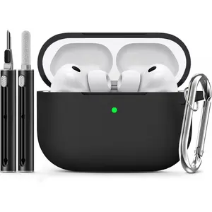 AirPods Pro 3 Case with Cleaner Kit, Soft Silicone Protective Cover, Compatible with AirPods Pro 3rd Gen, Design, Protection