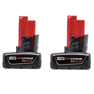 Milwaukee 48-11-2440 M12 REDLITHIUM XC 4.0 Extended Capacity Battery (2 Count) Milwaukee 48-11-2440 M12 REDLITHIUM XC 4.0 Extended Capacity Battery (2 Count)