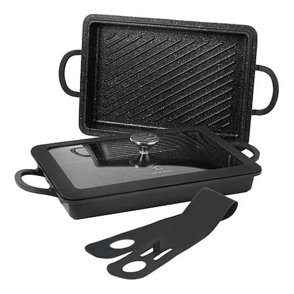 Curtis Stone 13-in-1 Dura-Pan+ Sauté Pan with Grill Pan and Lid Curtis Stone 13-in-1 Dura-Pan+ Sauté Pan with Grill Pan and Lid