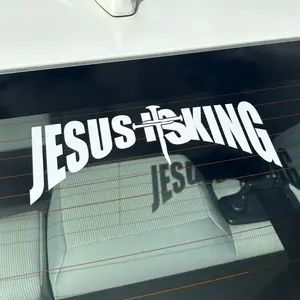 Jesus Is King Curved Premium Sticker