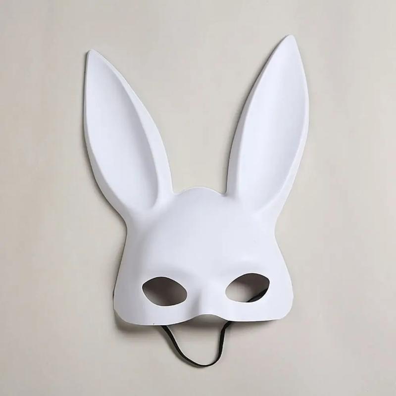 Anime Bunny Mask for Women Girls with Ears and Princess Rabbit Headband Perfect for Masquerade Parties Cosplay Costume Props 26*35cm