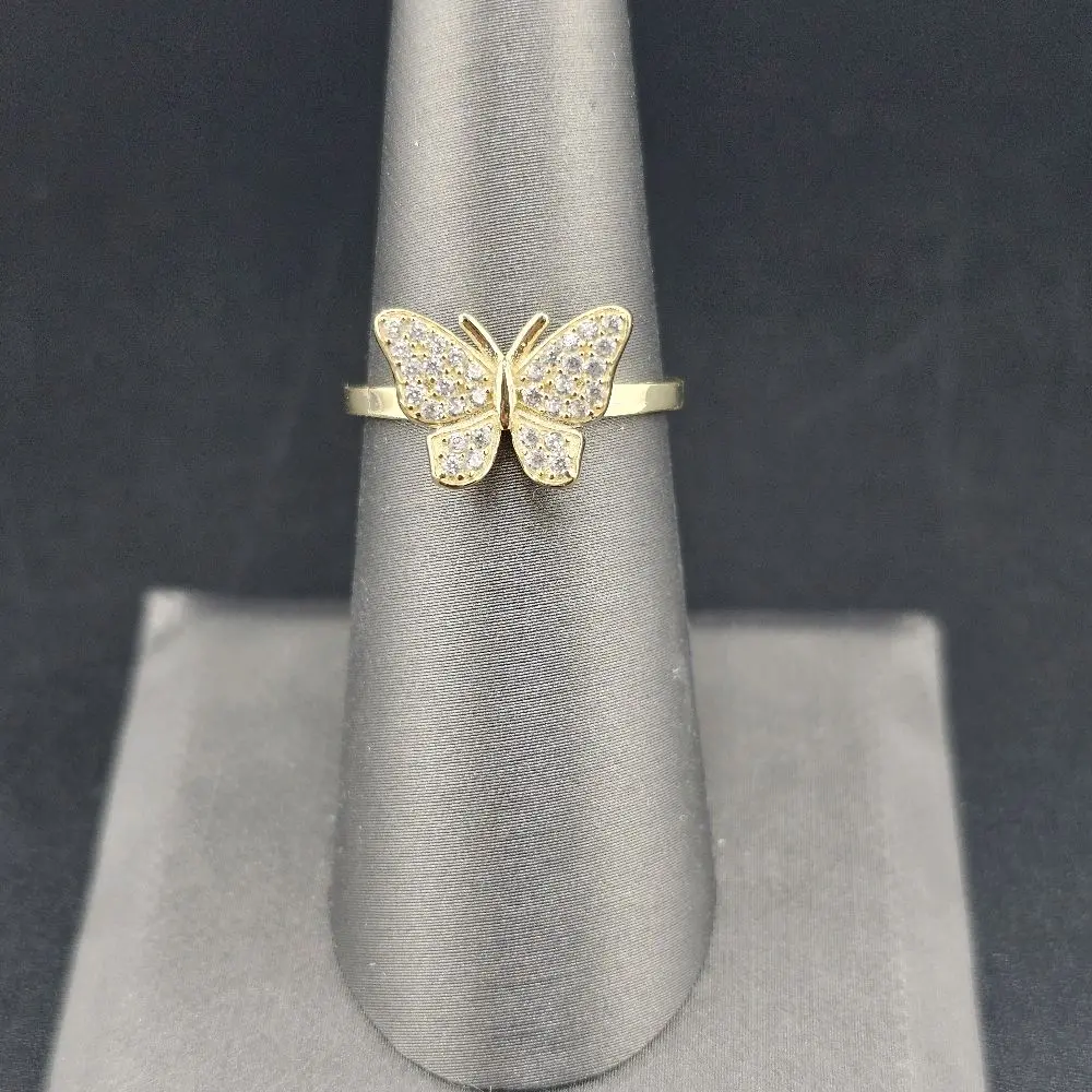 gold 14k ring butterfly design size 6.25 for everyday wear