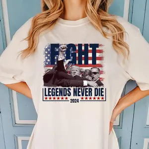 Legends Never Die Shirt, Trump Shirts 2024, Fight Trump T-Shirts, Election Tshirt 2024, Fight Back Tees,
