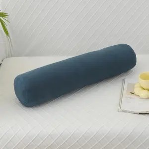 Cylindrical Body Pillow with Removable Velvet Cover Plush Polyester Fill Multiple Sizes for Back Leg & Pregnancy Support Sofa & Bed Decor Dark Cyan 23.62 * 5.9in