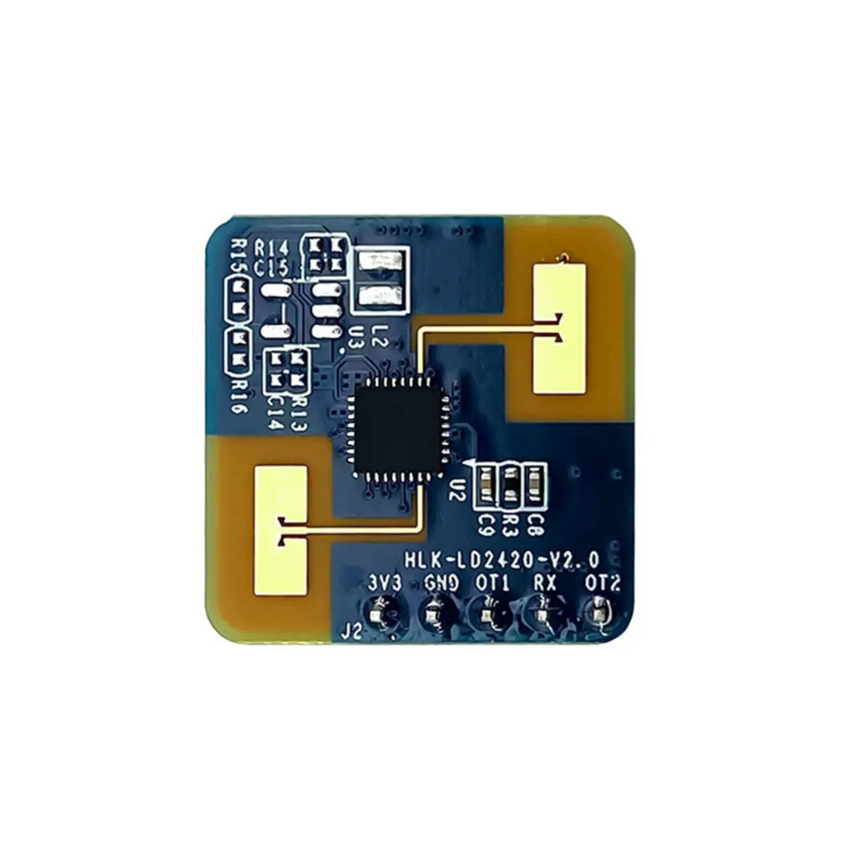 24G-24.25GHz FMCW mmWave LD2420 Human Presence Radar Sensor Module (Default with Pins, Plastic) for Automotive & Motorcycle Seat Accessories, 3.3V, High & Low Level 3.3V&0V, Serial ASCII Output, -40°C~+85°C, 0.75~6m Adjustable Motion Detection Range, Fmcw