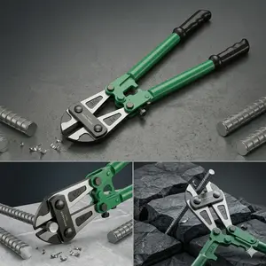 14 Inch Heavy Duty Bolt Cutter, Industrial Grade Forged Chrome Vanadium Steel Rebar Cutter, Professional Labor-Saving High Leverage Metal Cutter for Bolts, Chains, Padlocks, Fencing, and Hardened Wires - Pro Series