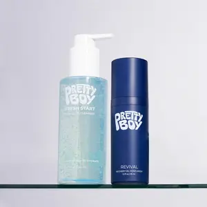 PrettyBoy Acne, Hydrating, Skin repair Moisturizer and Exfoliating Gentle Face Cleanser