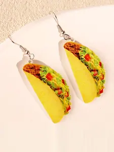 Taco Design Acrylic Earrings, Fashionable Jewelry for Women & Girls, Trendy All-match & Exquisite Jewelry for Birthday Gift