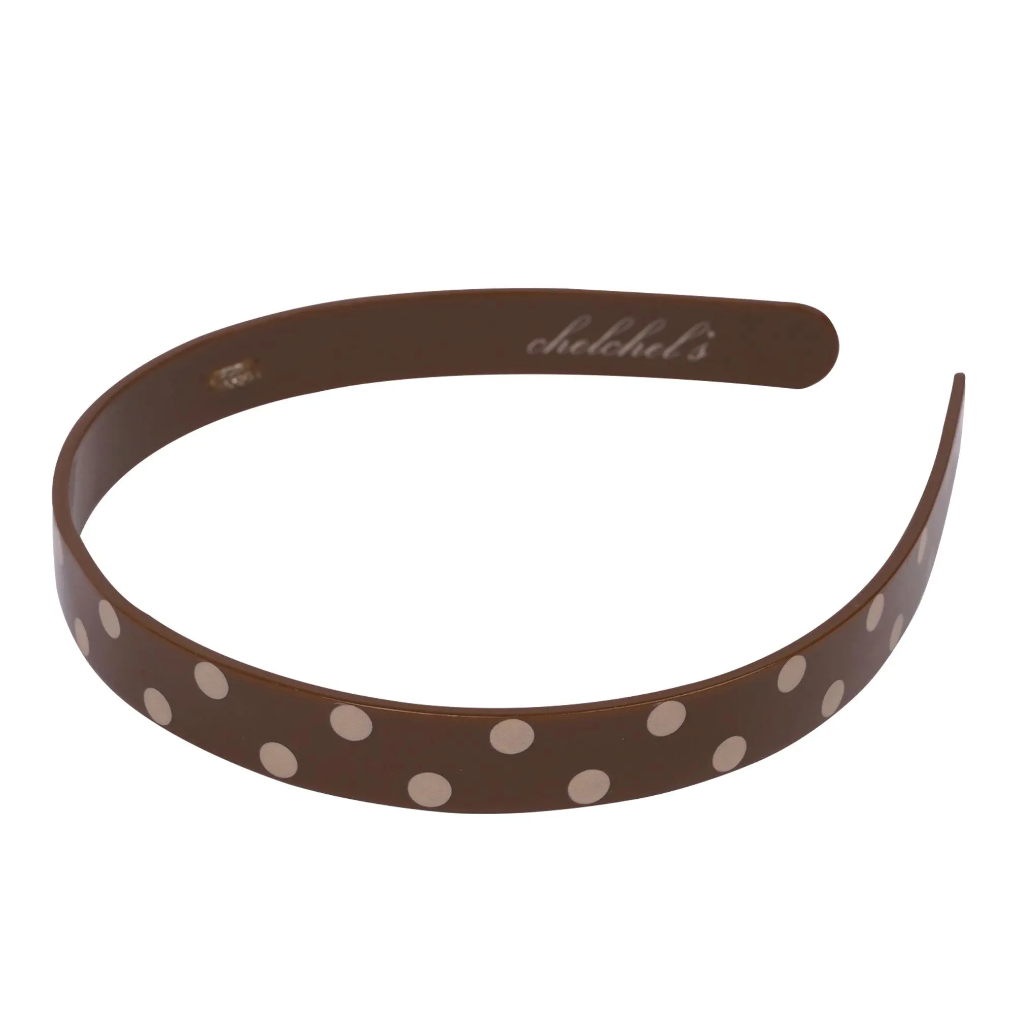 Chelchel's Petite Headband for Women - Hot Cocoa Handmade Premium Cellulose Acetate Thin Hair Band, Comfortable Non-Slip All-Day Wear Fashion Styling Head Hoop