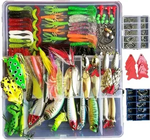 Summer Spring Gift 275-Piece Fishing Lure Kit - Frogs, Spoons, Grasshoppers - for Bass, Trout, Salmon