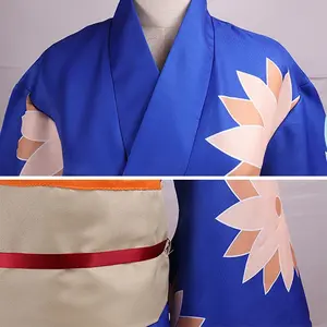 Anime Tokyo Revengers Emma Cosplay Costume Blue Japanese Kimono Full Suit Lovely Woman Girl Halloween Carnival Party Costumes