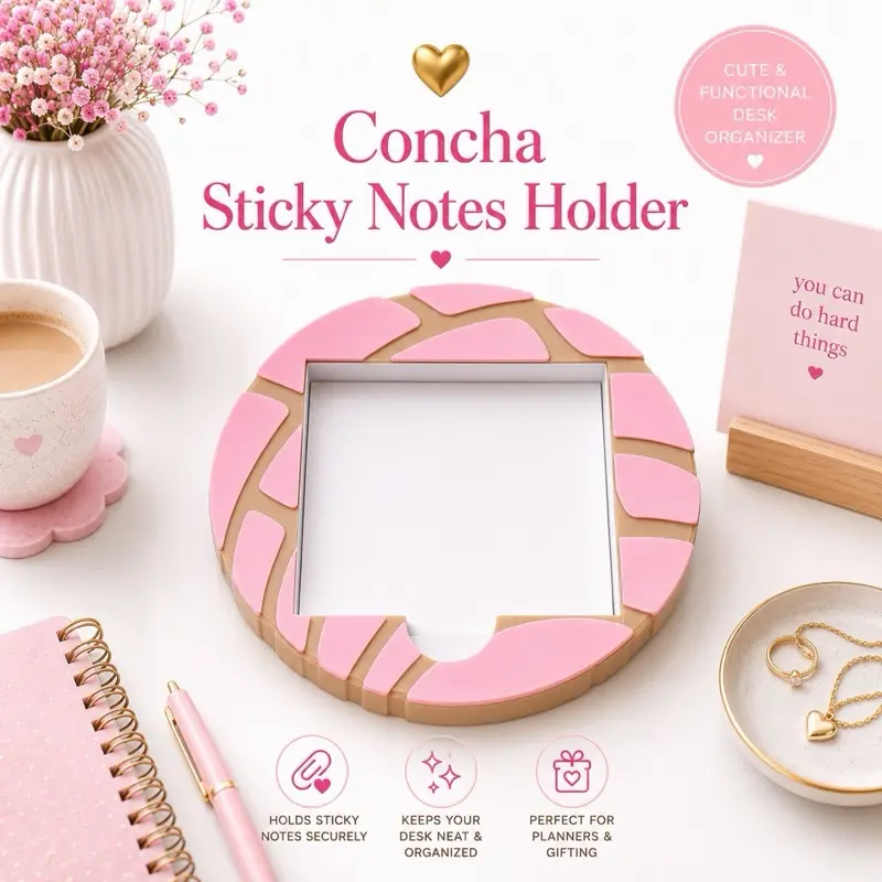 Concha Sticky Notes Holder, Latino-Themed Desk Accessories & Decor