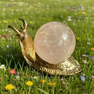 1 Set Rose Quartz Sphere With Holder About 20-33g