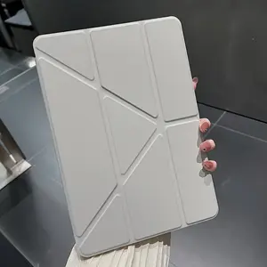 Grey-Protective Case for Samsung S6 Lite Tablet 3+Y-Fold+Rotation Anti-Bending Galaxy A9+ S10FE/S9FE/S9 Acrylic Wake Up Cover S7+/S7FE/S8+