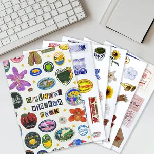 Girlhood Sticker Book, 2026 New Handmade Korean Sticker Book, 1260+Pcs Cute Retro Vintage Japanese Aesthetic Kawaii Style Illustration Stickers for DIY Scrapbooking Journaling Handbook Stamp Collectors Decoration, Creative DIY Gifts for Teens Friends