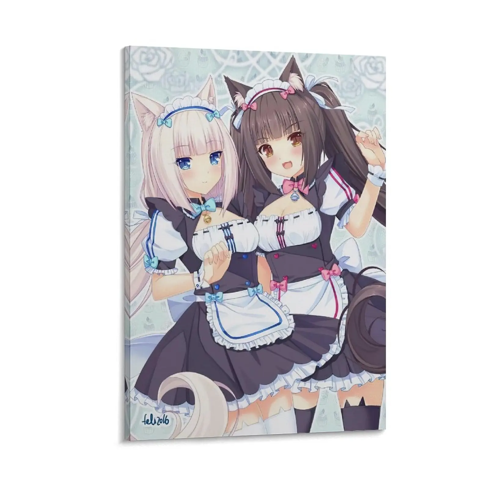 Nekoparas Anime Posters. Chocolat And Vanilla. Kawaiis Maid Aesthetic. Decorative Canvas Wall Art. Canvas Poster Bedroom Decor Sports Landscape Office Room Decor Gift Frames Ornaments