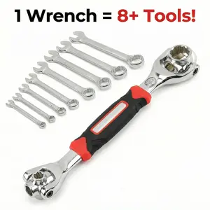 48 in 1 Universal Socket Wrench, Multifunction Home Repair Tool with 360° Rotating Head, Easy-Use Spanner Wrench for Daily Home Maintenance & Car Repair
