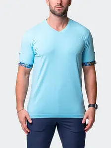 V-Neck VivaldiSolidCamoLight Blue