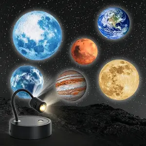 360° Rotatable Star Projector, USB Charging Compact Desktop Lamp, Multiple Patterns with Base for Bedroom Living Room Father’s Day Present,Mother’s Day Gift,party gifts