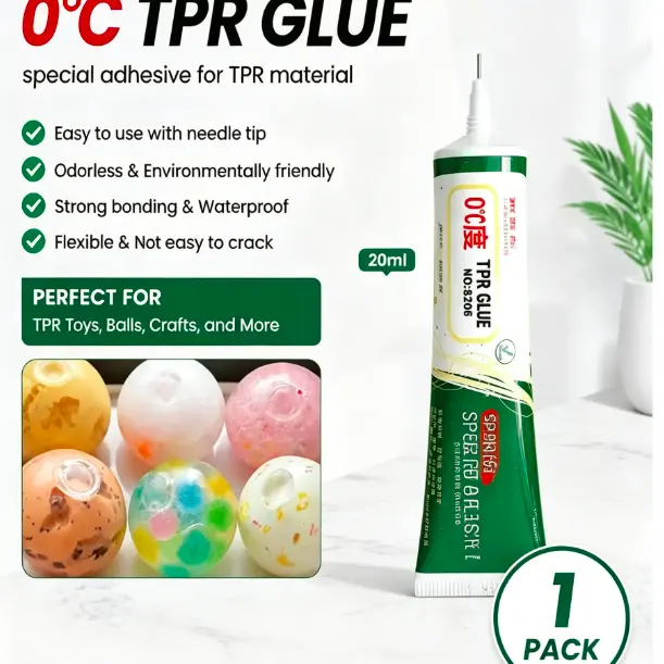 20ML TPR Soft Gel Adhesive, Colorless Transparent Eco-Friendly Syringe Design, 0° TPR Glue, Water Resistant, Fast Drying, Surface Dry in 2-10 Minutes, Room Temp Seal, Soft Flexible Seal