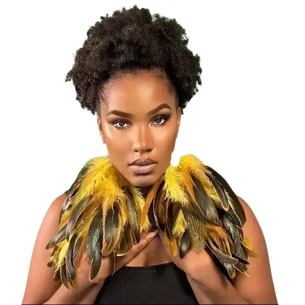 CHIC YELLOW - MY FEATHER EARRINGS STYLISH CHIC ELEGANT