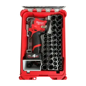 Organizer For Milwaukee Packout Insert 3/8" Stubby Impact Socket & Bit Organizer