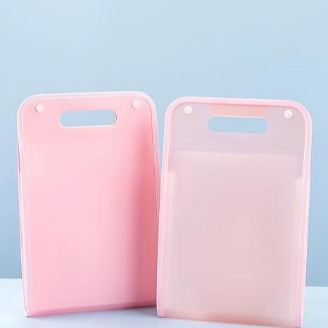 Vertical Accordion File Folder - Handheld A4 PP Waterproof Expandable Document Holder, Macaron-Colored Compact & Easy to Carry Durable Organizer for Student On-the-Go Document Organizing & Use