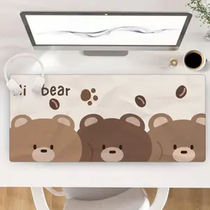 Cute Teddy Bear Desk Mat Mice Pad, Large Mouse Pad, Gaming Mousepad Deskpad, Full Size Mice Pad, Desk Matt for Keyboard, Desktop, Laptop