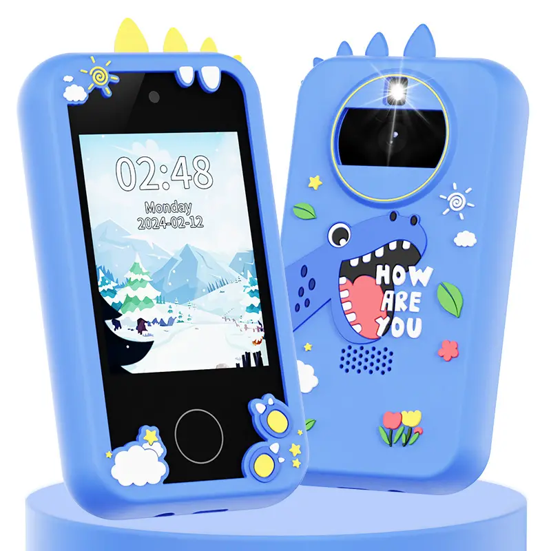 Kids Toy Phone with Dual Camera | 2.8" Touchscreen Toddler Cell Phone with Games & Music Player, Educational Learning Toy for Boys & Girls