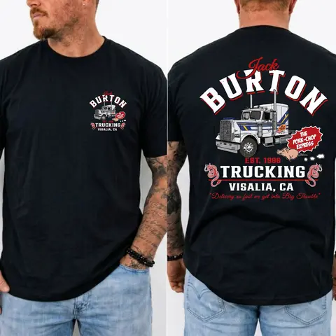 Jack Burton Trucking Shirt, Big Trouble in Little China Tee, Vintage Trucker Graphic T-Shirt, 80s Movie Fan Gift, MADE IN USA